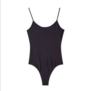 NWT Black Basic Spaghetti Strap Bodysuit